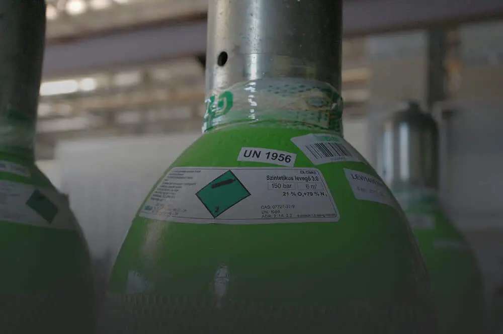 Ipari gázok, gázpalack