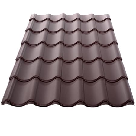 KCS 350 mm-es cserepeslemez / 2100mm hosszúság / 0.5mm vastagság / RAL 8019 matt - szürkésbarna / antikondenzált filc bevonattal