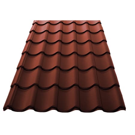 KCS 350 mm-es cserepeslemez / 1600mm hosszúság / 0.5mm vastagság / RAL 8004 - rézbarna