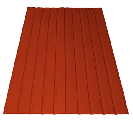 KTR T8 trapézlemez / Oldalfal / 1600mm hosszúság / 0.5mm vastagság / RAL 3000 - piros