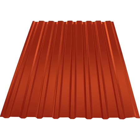 KTR T20 trapézlemez / Tető / 1600mm hosszúság / 0.5mm vastagság / RAL 3000 - piros